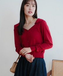 LIENCOEUR | ショートポロニットカーデ(カーディガン/ボレロ)