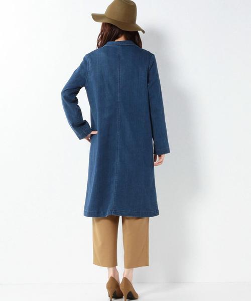 Another Edition(アナザーエディション)の「デニム1ボタンコート/AEBC DNM 1B CT FW◆(チェスターコート・レディース・コバルトブルー・フリ-)」の2枚目の写真