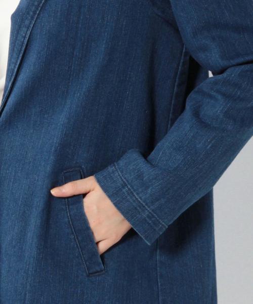 Another Edition(アナザーエディション)の「デニム1ボタンコート/AEBC DNM 1B CT FW◆(チェスターコート・レディース・コバルトブルー・フリ-)」の7枚目の写真