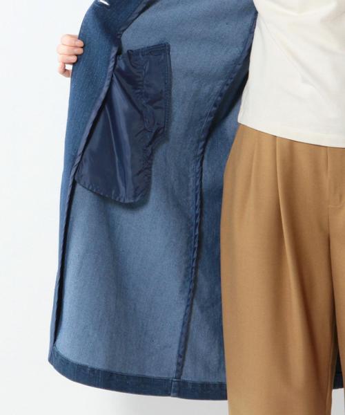Another Edition(アナザーエディション)の「デニム1ボタンコート/AEBC DNM 1B CT FW◆(チェスターコート・レディース・コバルトブルー・フリ-)」の9枚目の写真