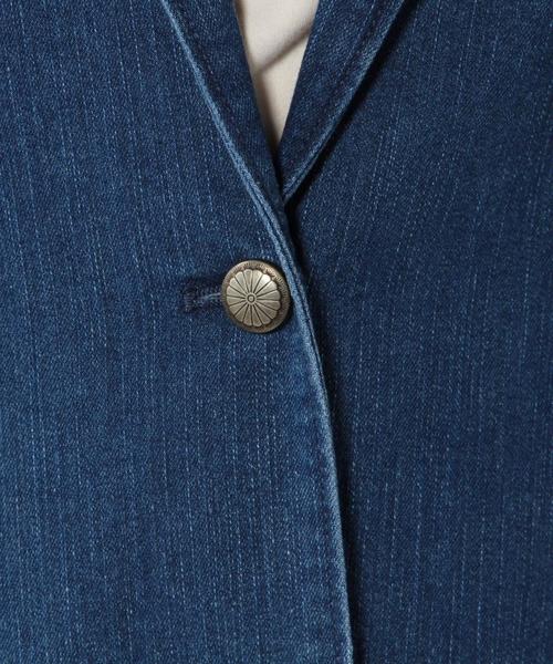 Another Edition(アナザーエディション)の「デニム1ボタンコート/AEBC DNM 1B CT FW◆(チェスターコート・レディース・コバルトブルー・フリ-)」の10枚目の写真