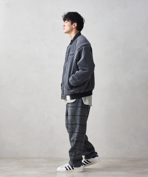 JOURNAL STANDARD relume（ジャーナルスタンダード　レリューム）の「AMERICAN NEWリブブルゾン by COTTON USA（ブルゾン・メンズ・ブルー系その他/ブラック/ネイビー・MEDIUM/LARGE）」の7枚目の写真