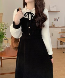 Nodress ワンピース　リボン　レース　ブラック　ワンピース Nodress ワンピース リボン レース ブラック ワンピース