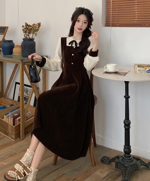 SHEPP(シープ)の「ベロアフリルネック リボンワンピース(ワンピース・レディース・ブラック・S/M/L)」の19枚目の写真