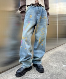 WHO'S WHO gallery（フーズフーギャラリー）の「【SLOPPY/スロッピー】ペイントデニム（デニムパンツ）」