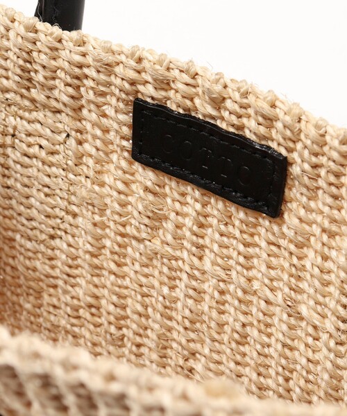 COTTO（コトゥー）の「【COTTO/ コット】 ひねりスクエアかごトートバッグ（かごバッグ・レディース・ホワイト/ブラック・FREE）」の12枚目の写真