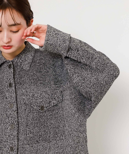 SENSE OF PLACE by URBAN RESEARCH(センスオブプレイスバイアーバンリサーチ)の「ニットショートジャケット(その他アウター・レディース・ブラック系その他/ネイビー/イエロー/アイボリー・ONE)」の5枚目の写真