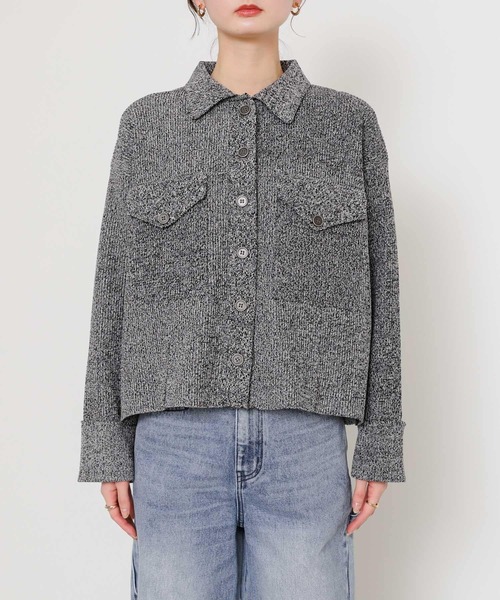 SENSE OF PLACE by URBAN RESEARCH(センスオブプレイスバイアーバンリサーチ)の「ニットショートジャケット(その他アウター・レディース・ブラック系その他/ネイビー/イエロー/アイボリー・ONE)」の21枚目の写真