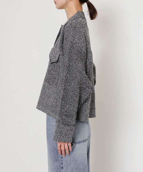 SENSE OF PLACE by URBAN RESEARCH(センスオブプレイスバイアーバンリサーチ)の「ニットショートジャケット(その他アウター・レディース・ブラック系その他/ネイビー/イエロー/アイボリー・ONE)」の16枚目の写真