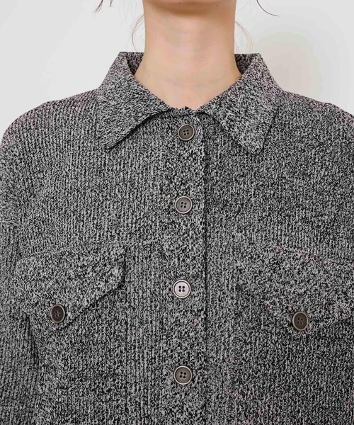 SENSE OF PLACE by URBAN RESEARCH(センスオブプレイスバイアーバンリサーチ)の「ニットショートジャケット(その他アウター・レディース・ブラック系その他/ネイビー/イエロー/アイボリー・ONE)」の18枚目の写真