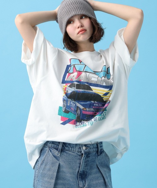 PBLIM（ページボーイリム）の「PBLIM/スピードマシンT（Tシャツ/カットソー・レディース・ブラック/オフホワイト/ブルー・MEDIUM/LARGE）」の2枚目の写真