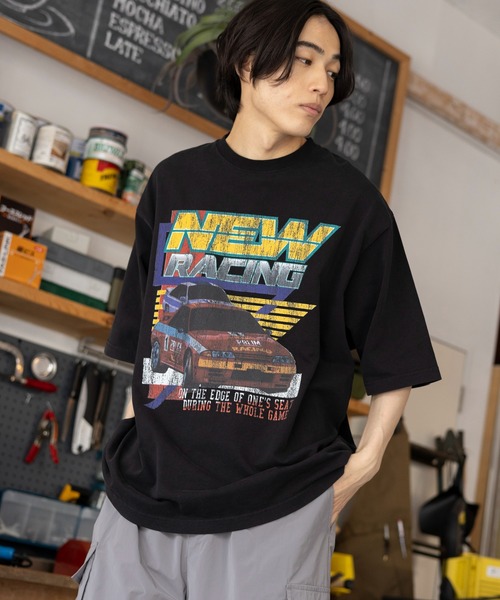 PBLIM（ページボーイリム）の「PBLIM/スピードマシンT（Tシャツ/カットソー・レディース・ブラック/オフホワイト/ブルー・MEDIUM/LARGE）」の3枚目の写真