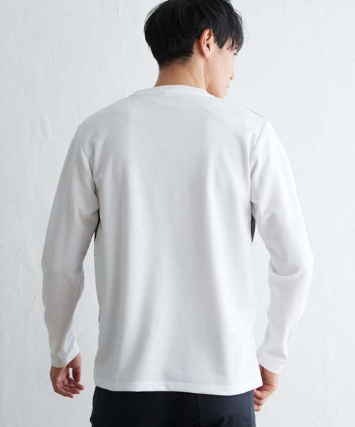 ikka(イッカ)の「ブロックスポンチロンT(Tシャツ/カットソー・メンズ・ブルー/ホワイト/グリーン/ネイビー・S/M/L/XL)」の8枚目の写真