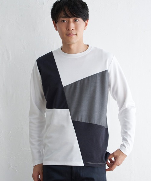ikka(イッカ)の「ブロックスポンチロンT(Tシャツ/カットソー・メンズ・ブルー/ホワイト/グリーン/ネイビー・S/M/L/XL)」の22枚目の写真