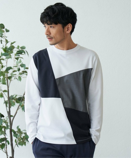 ikka(イッカ)の「ブロックスポンチロンT(Tシャツ/カットソー・メンズ・ブルー/ホワイト/グリーン/ネイビー・S/M/L/XL)」の18枚目の写真