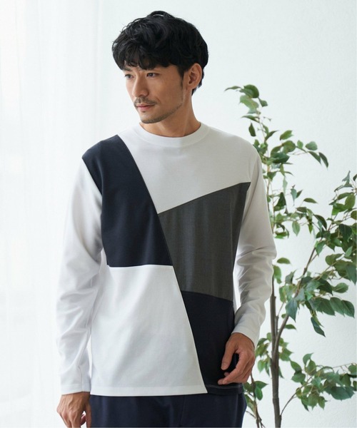 ikka(イッカ)の「ブロックスポンチロンT(Tシャツ/カットソー・メンズ・ブルー/ホワイト/グリーン/ネイビー・S/M/L/XL)」の19枚目の写真