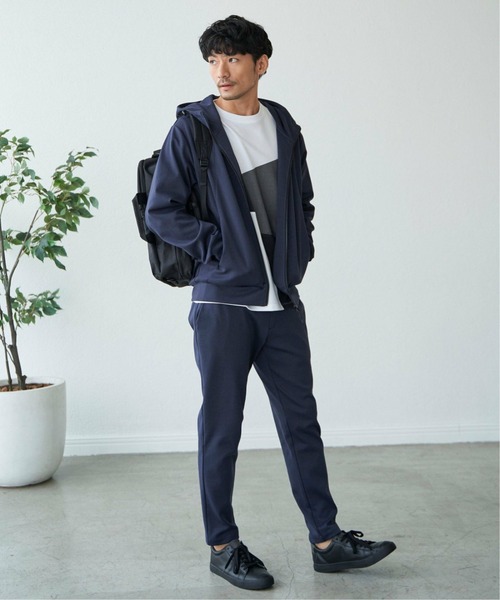 ikka(イッカ)の「ブロックスポンチロンT(Tシャツ/カットソー・メンズ・ブルー/ホワイト/グリーン/ネイビー・S/M/L/XL)」の15枚目の写真