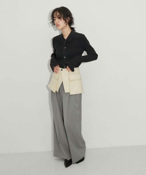 ADAM ET ROPE'(アダムエロペ)の「ポケットラップベルト(ベルト・レディース・ベージュ/オフホワイト・FREE)」の7枚目の写真