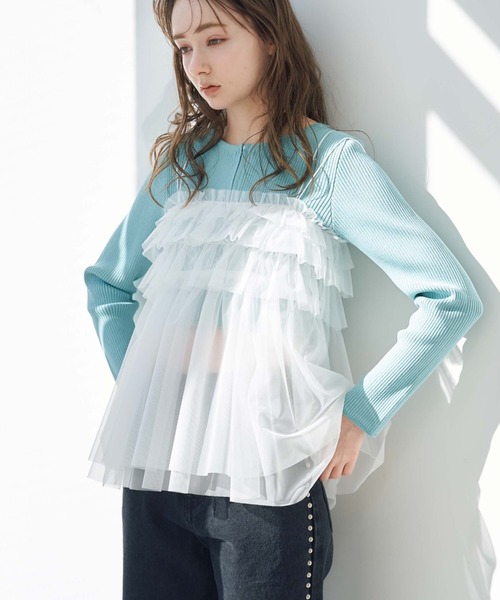 archives(アルシーヴ)の「Wジップコンパクトリブニット(ニット/セーター・レディース・イエロー/オレンジ/アイボリー/ブラック/グレー/ブルー・MEDIUM)」の14枚目の写真