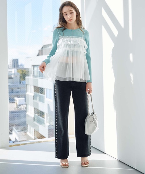 archives(アルシーヴ)の「Wジップコンパクトリブニット(ニット/セーター・レディース・イエロー/オレンジ/アイボリー/ブラック/グレー/ブルー・MEDIUM)」の12枚目の写真