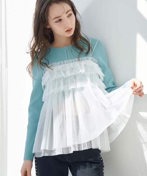 archives(アルシーヴ)の「Wジップコンパクトリブニット(ニット/セーター・レディース・イエロー/オレンジ/アイボリー/ブラック/グレー/ブルー・MEDIUM)」の13枚目の写真