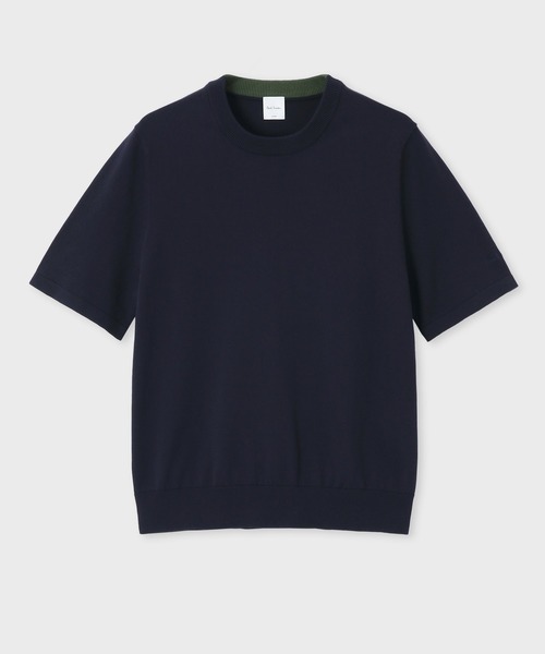 Paul Smith（ポールスミス）の「エンブロイダリーロゴ 半袖ニットソー / 143400 639Y（ニット/セーター・メンズ・ダークグリーン/チェリーレッド/ネイビー/ベージュ・MEDIUM/LARGE/X-LARGE）」の3枚目の写真