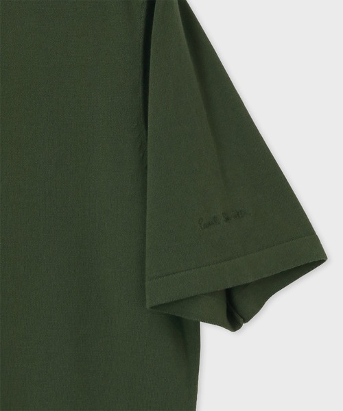 Paul Smith（ポールスミス）の「エンブロイダリーロゴ 半袖ニットソー / 143400 639Y（ニット/セーター・メンズ・ダークグリーン/チェリーレッド/ネイビー/ベージュ・MEDIUM/LARGE/X-LARGE）」の15枚目の写真