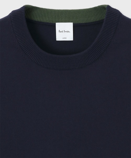 Paul Smith（ポールスミス）の「エンブロイダリーロゴ 半袖ニットソー / 143400 639Y（ニット/セーター・メンズ・ダークグリーン/チェリーレッド/ネイビー/ベージュ・MEDIUM/LARGE/X-LARGE）」の8枚目の写真