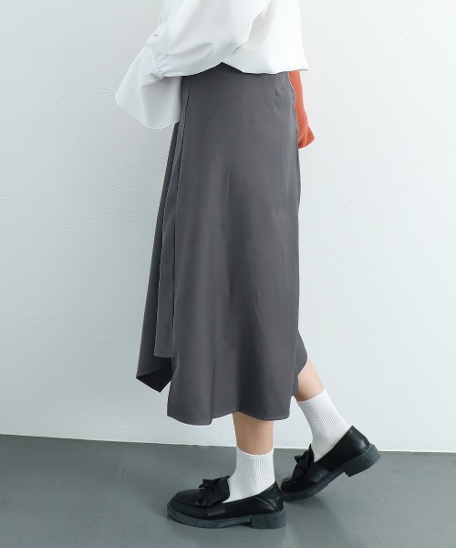 Miniministore（ミニミニストア）の「アシンメトリー スカート Aライン 韓国（スカート・レディース・ダークベージュ/ダークグレー/ブラック・L/XL/M）」の15枚目の写真