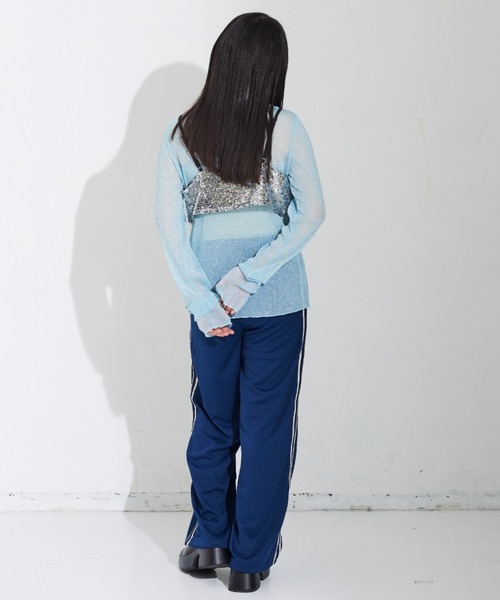 MERLOT(メルロー)の「ラメシアートップス(Tシャツ/カットソー・レディース・ピンク/ブルー/オレンジ・FREE)」の10枚目の写真