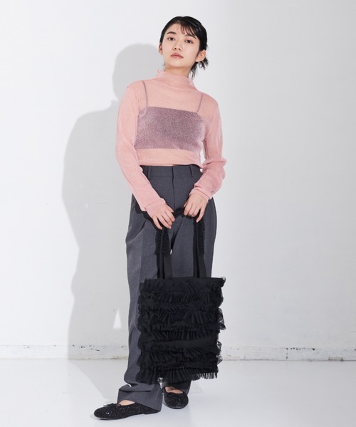 MERLOT(メルロー)の「ラメシアートップス(Tシャツ/カットソー・レディース・ピンク/ブルー/オレンジ・FREE)」の20枚目の写真