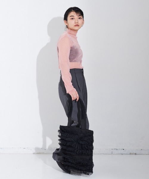 MERLOT(メルロー)の「ラメシアートップス(Tシャツ/カットソー・レディース・ピンク/ブルー/オレンジ・FREE)」の21枚目の写真