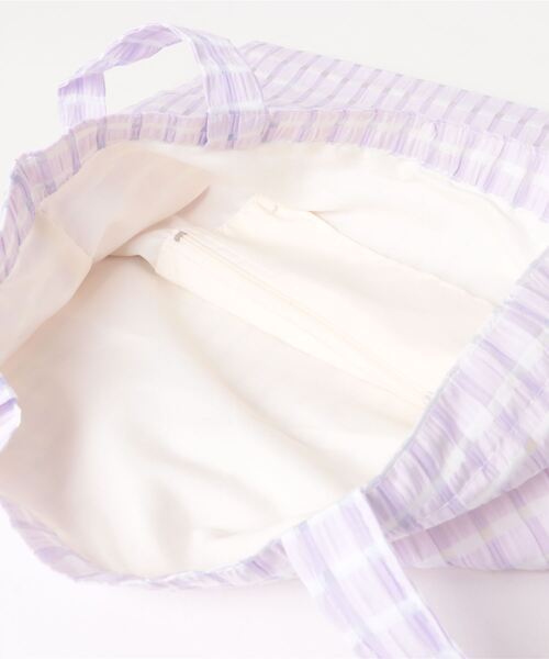 Mignonjour(ミニョンジュール)の「Mignonjour/チェック柄トートバッグ M2306(トートバッグ・レディース・ピンク/イエロー/パープル/ブラック/グリーン・FREE)」の17枚目の写真