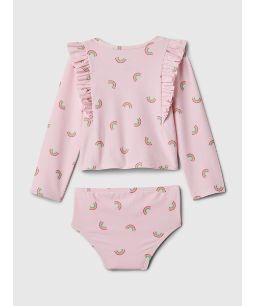 GAP（ギャップ）の「babyGap ラッフルフリル ラッシュガード 2ピース　水着（水着・キッズ・レインボー・4 YRS/5 YRS/3 YRS/12-18M/6-12M/18-24M/2 YRS）」の3枚目の写真