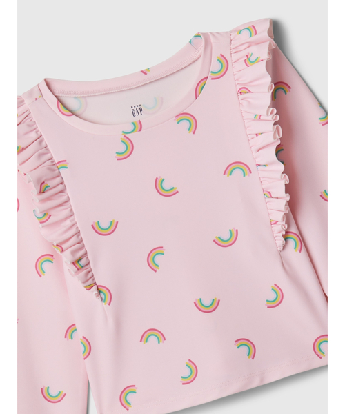 GAP（ギャップ）の「babyGap ラッフルフリル ラッシュガード 2ピース　水着（水着・キッズ・レインボー・4 YRS/5 YRS/3 YRS/12-18M/6-12M/18-24M/2 YRS）」の2枚目の写真