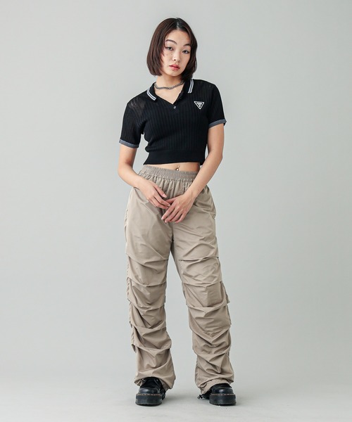 X-girl（エックスガール）の「RIB KNIT POLO（ポロシャツ）」 - WEAR