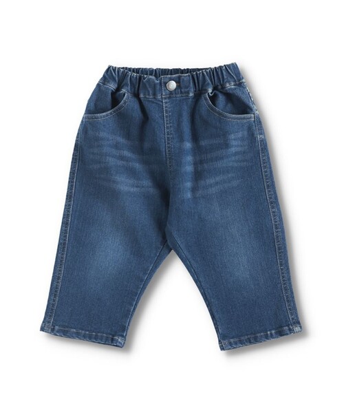 BRANSHES（ブランシェス）の「【クロップド】プレミアムストレッチパンツ（その他パンツ・キッズ・ブルー/ネイビー・140/130/120/110/100/90/150）」の3枚目の写真
