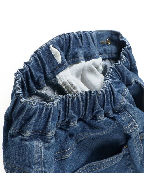 BRANSHES（ブランシェス）の「【クロップド】プレミアムストレッチパンツ（その他パンツ・キッズ・ブルー/ネイビー・140/130/120/110/100/90/150）」の5枚目の写真