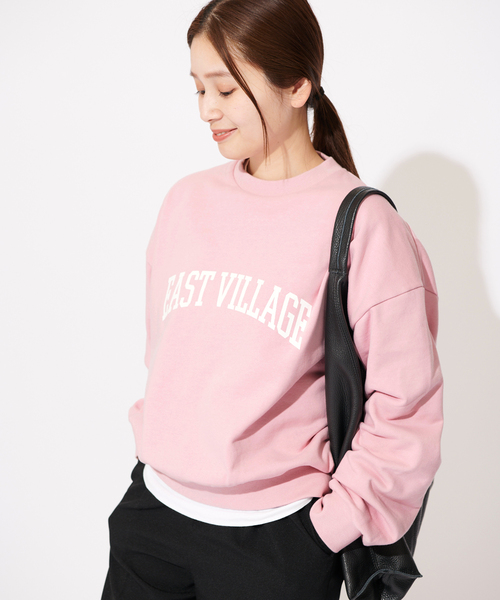 JOURNAL STANDARD(ジャーナルスタンダード)の「《追加》プリントスウェット(スウェット・レディース・ブラック系その他/ピンク/ネイビー・FREE)」の1枚目の写真