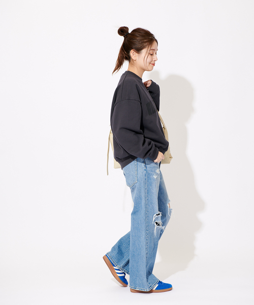 JOURNAL STANDARD(ジャーナルスタンダード)の「《追加》プリントスウェット(スウェット・レディース・ブラック系その他/ピンク/ネイビー・FREE)」の5枚目の写真