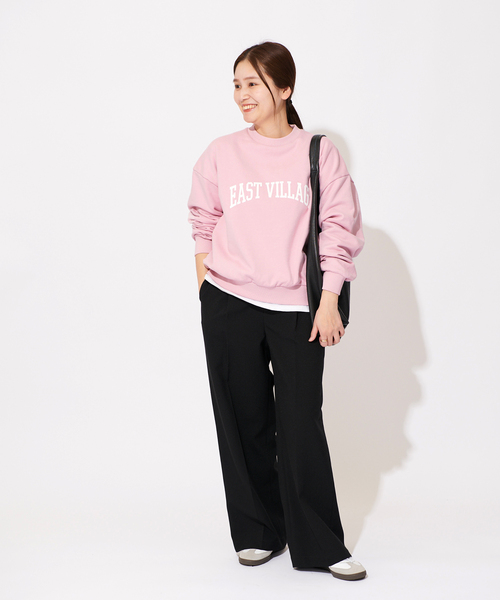 JOURNAL STANDARD(ジャーナルスタンダード)の「《追加》プリントスウェット(スウェット・レディース・ブラック系その他/ピンク/ネイビー・FREE)」の11枚目の写真