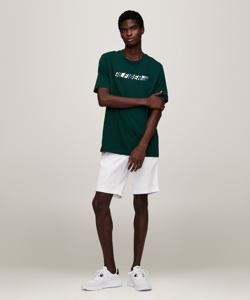 TOMMY HILFIGER(トミーヒルフィガー)の「マルチカラーヒルフィガーTシャツ(Tシャツ/カットソー・メンズ・ブラック/ベージュ/グリーン・LARGE/MEDIUM/SMALL/X-LARGE)」の11枚目の写真