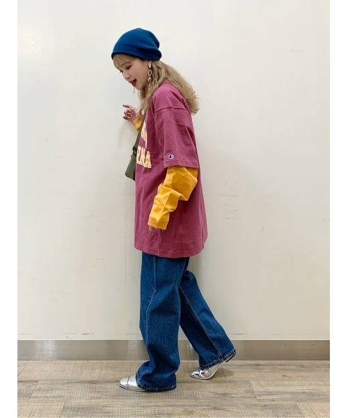 Champion（チャンピオン）の「【Champion】リバースウィーブプリントＴ（Tシャツ/カットソー・メンズ・キナリ/ワイン/ネイビー/グレー/ブラック/ホワイト・M/L/XL）」の21枚目の写真