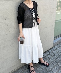 CLEA（クレア）の「ティアードフレアロングキャミワンピース（ワンピース）」