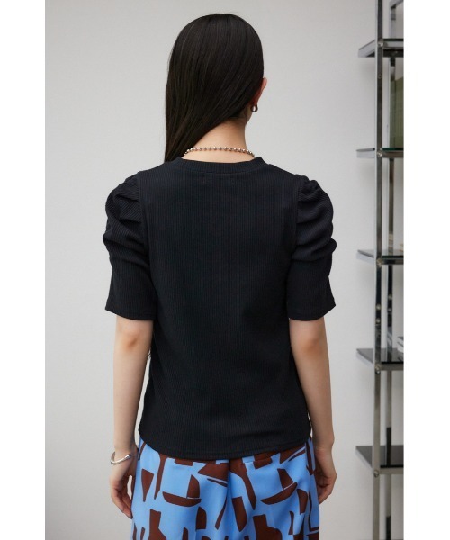 AZUL by moussy(アズールバイマウジー)の「パフスリーブギャザートップス(Tシャツ/カットソー・レディース・オレンジ/オフホワイト/グレー/ブラック・SMALL/MEDIUM)」の20枚目の写真