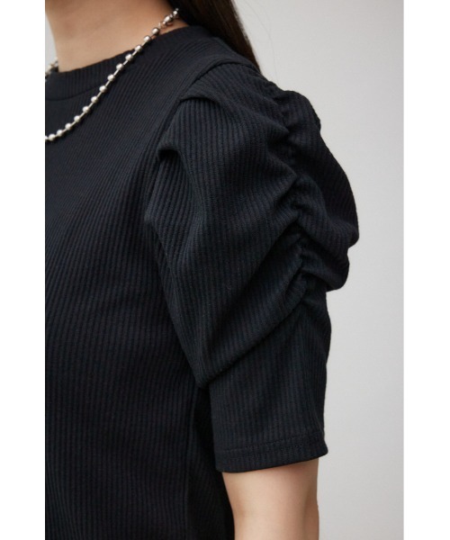 AZUL by moussy(アズールバイマウジー)の「パフスリーブギャザートップス(Tシャツ/カットソー・レディース・オレンジ/オフホワイト/グレー/ブラック・SMALL/MEDIUM)」の22枚目の写真
