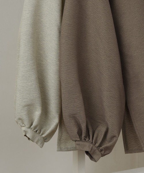 lawgy(ラウジー)の「accent button collar raglan tops / アクセントボタンカラーラグラントップス(Tシャツ/カットソー・レディース・ホワイト系その他/ベージュ系その他・FREE)」の5枚目の写真