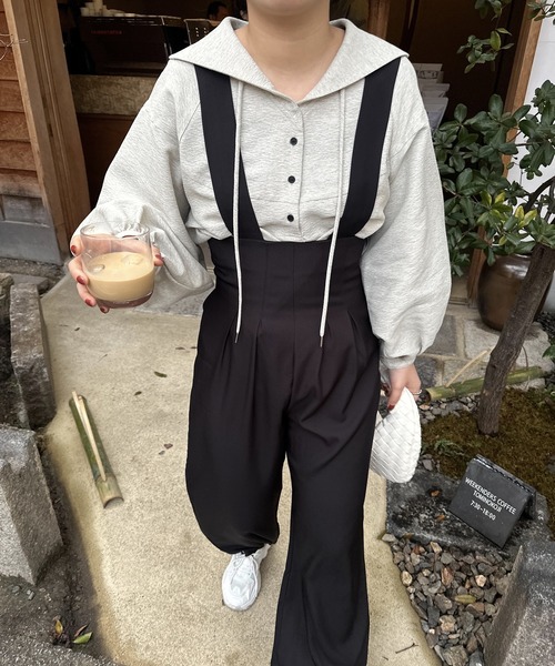 lawgy(ラウジー)の「accent button collar raglan tops / アクセントボタンカラーラグラントップス(Tシャツ/カットソー・レディース・ホワイト系その他/ベージュ系その他・FREE)」の18枚目の写真