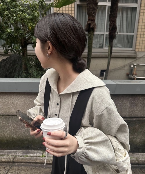 lawgy(ラウジー)の「accent button collar raglan tops / アクセントボタンカラーラグラントップス(Tシャツ/カットソー・レディース・ホワイト系その他/ベージュ系その他・FREE)」の16枚目の写真