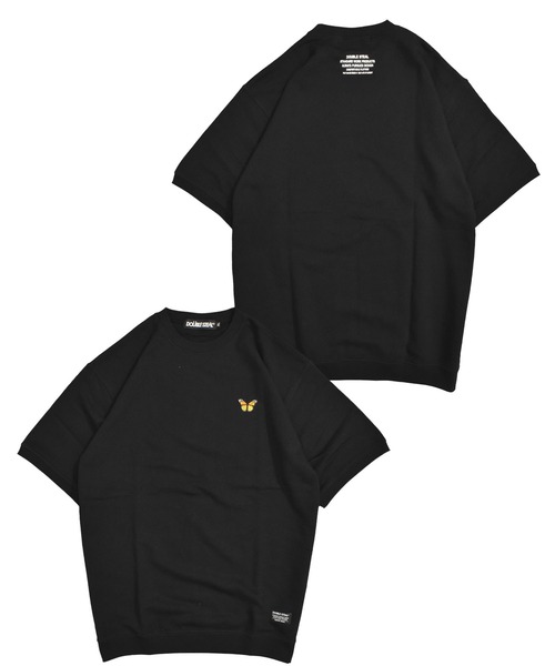 DOUBLE STEAL（ダブルスティール）の「バタフライワッペン 半袖クルースウェット（スウェット・メンズ・アッシュグレー/ブラック/ネイビー・MEDIUM/LARGE/X-LARGE）」の2枚目の写真